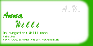 anna willi business card